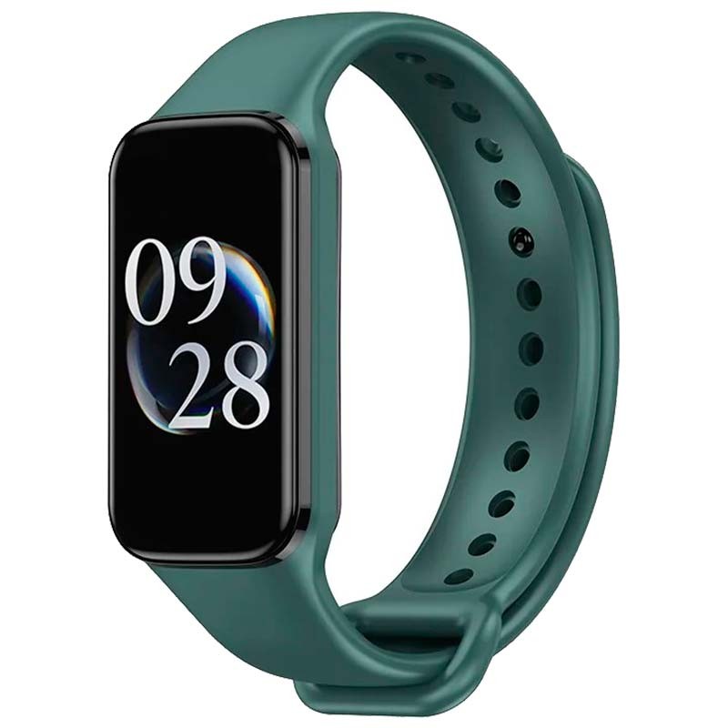 Correa de silicona compatible con Xiaomi Smart Band 8 Active en color Verde Oscuro - Ítem