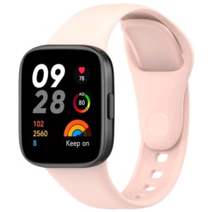 Pulseira de silicone rosa para Xiaomi Redmi Watch 3