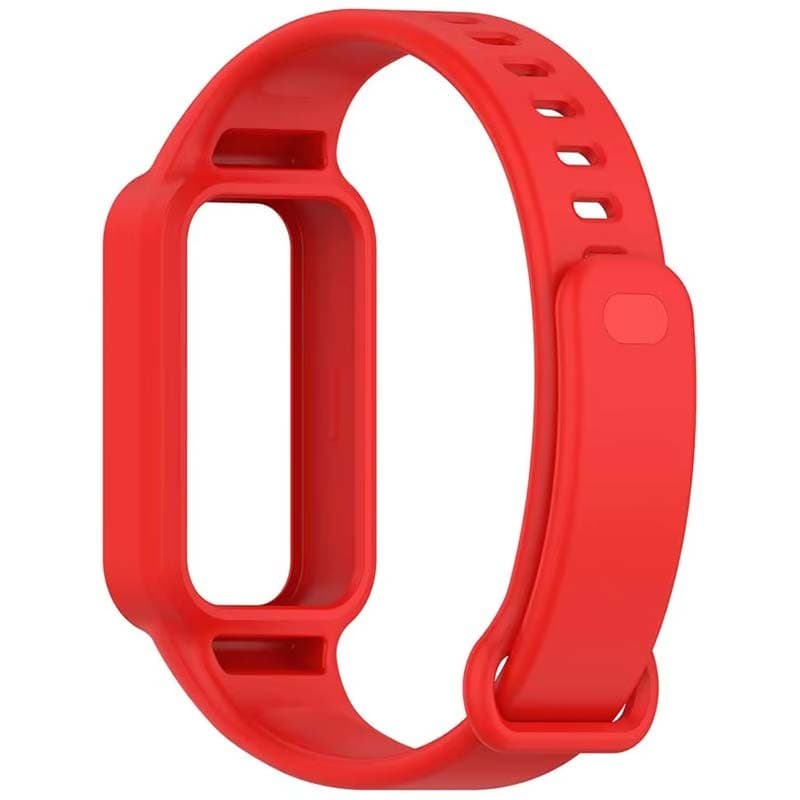 Pulseira de silicone vermelha para Xiaomi Smart Band 9 Active - vista traseira