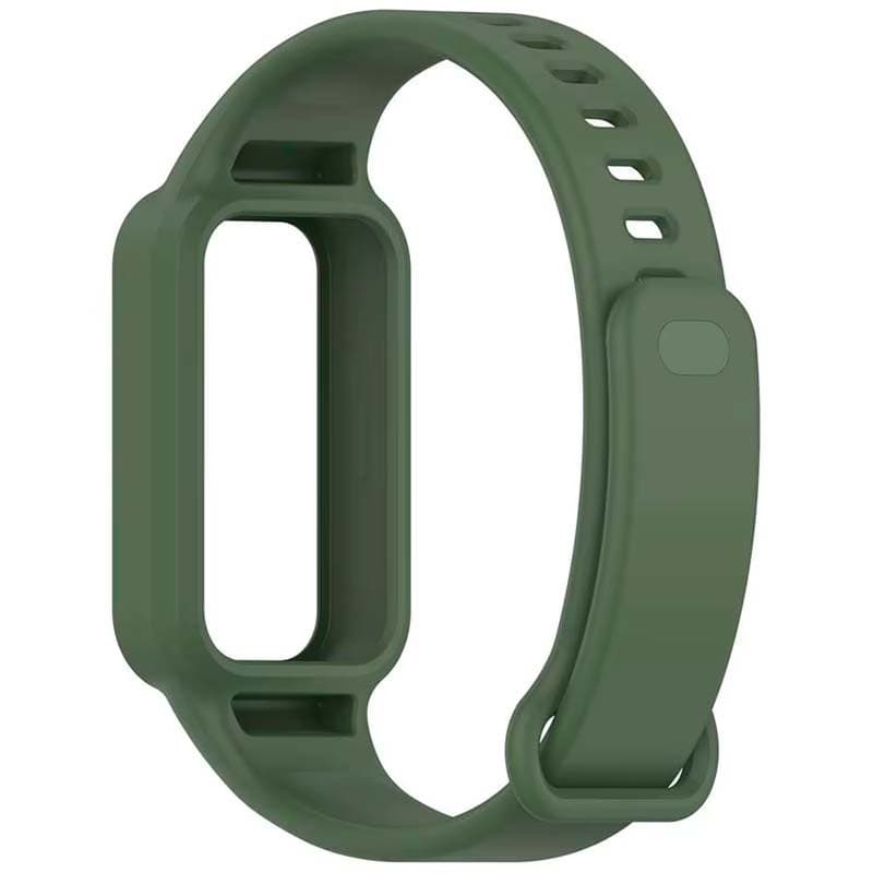 Pulseira de silicone verde escuro para Xiaomi Smart Band 9 Active - vista traseira