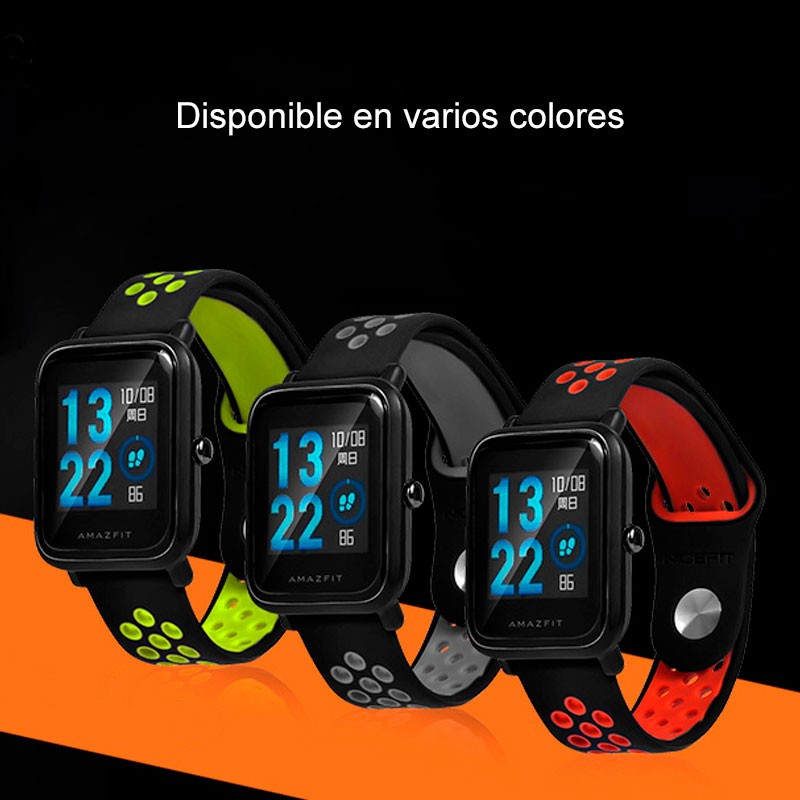 Pulseira Universal Sport Silicone 20mm para Smartwatch Xiaomi/Amazfit/Samsung/Huawei/Realme/Ticwatch - Item15