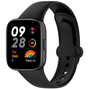 Pulseira Sports de silicone preta para Xiaomi Redmi Watch 3