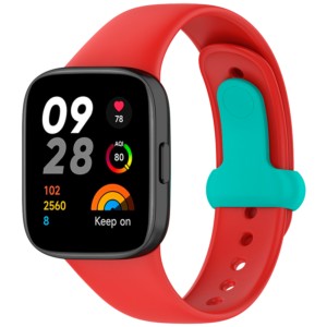 Pulseira Sports de silicone vermelha para Xiaomi Redmi Watch 3
