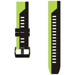 Pulseira Universal Stripe 22mm bicolor verde e preta, silicone, fivela metálica, ventilação por furos, compatível com Xiaomi, Amazfit, Samsung, Huawei,