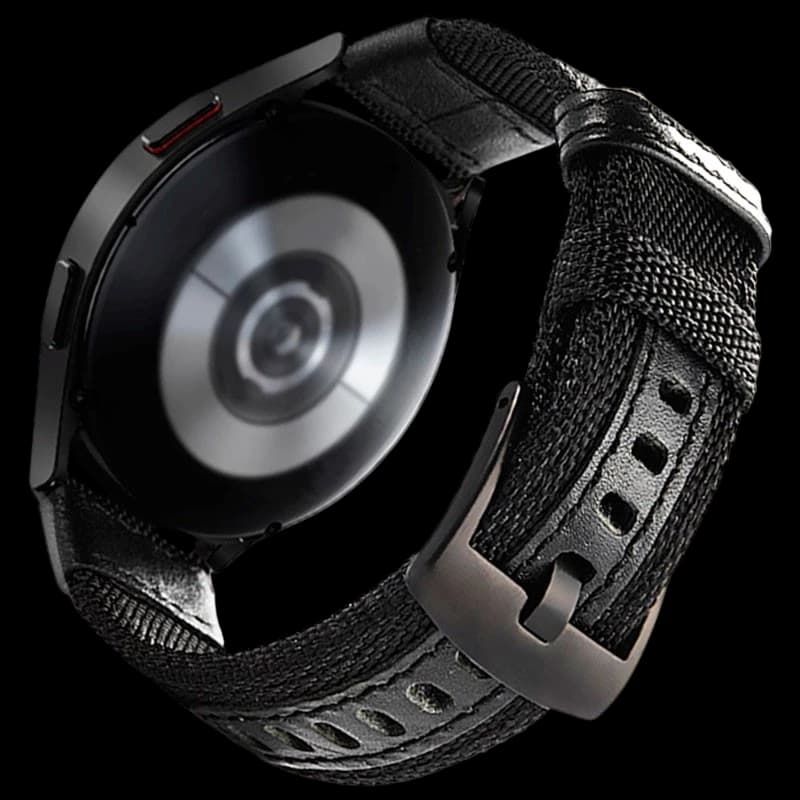 Correa Universal Nailon Ajustable 22mm Negra para Smartwatch Xiaomi/Amazfit/Samsung/Huawei/Realme/Ticwatch