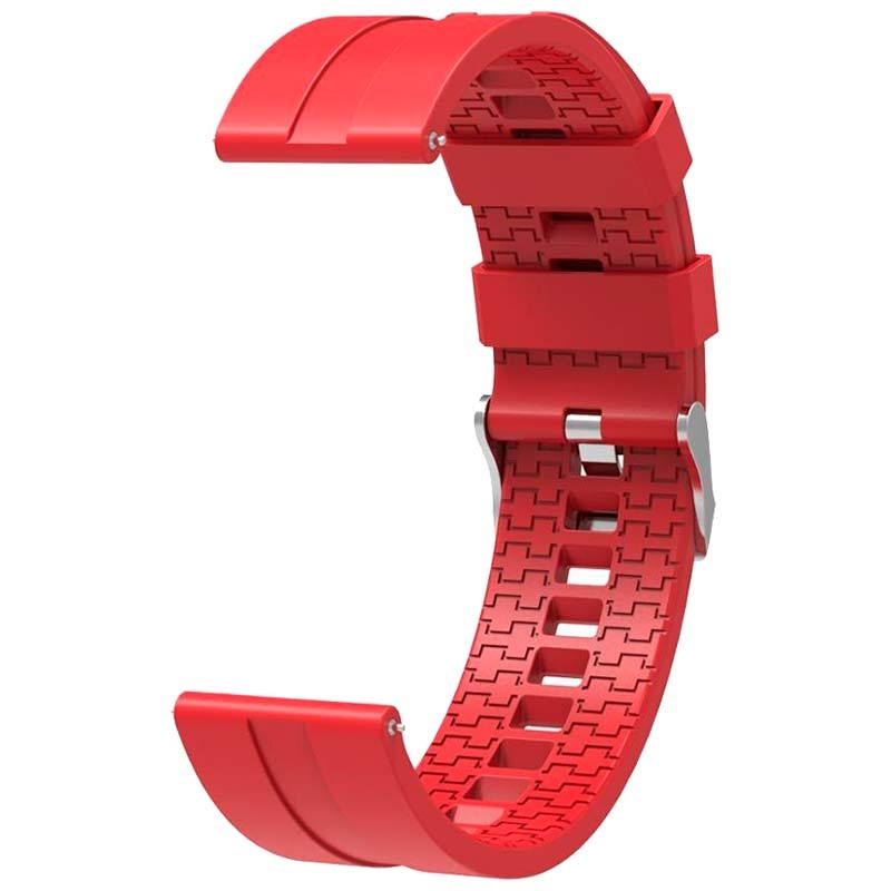 Bracelet Universel Silicone 22mm Rouge pour Smartwatch Xiaomi/Amazfit/Samsung/Huawei/Realme/Ticwatch - Ítem