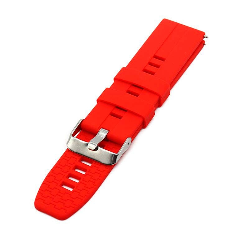 Bracelet Universel Silicone 22mm Rouge pour Smartwatch Xiaomi/Amazfit/Samsung/Huawei/Realme/Ticwatch - Ítem2