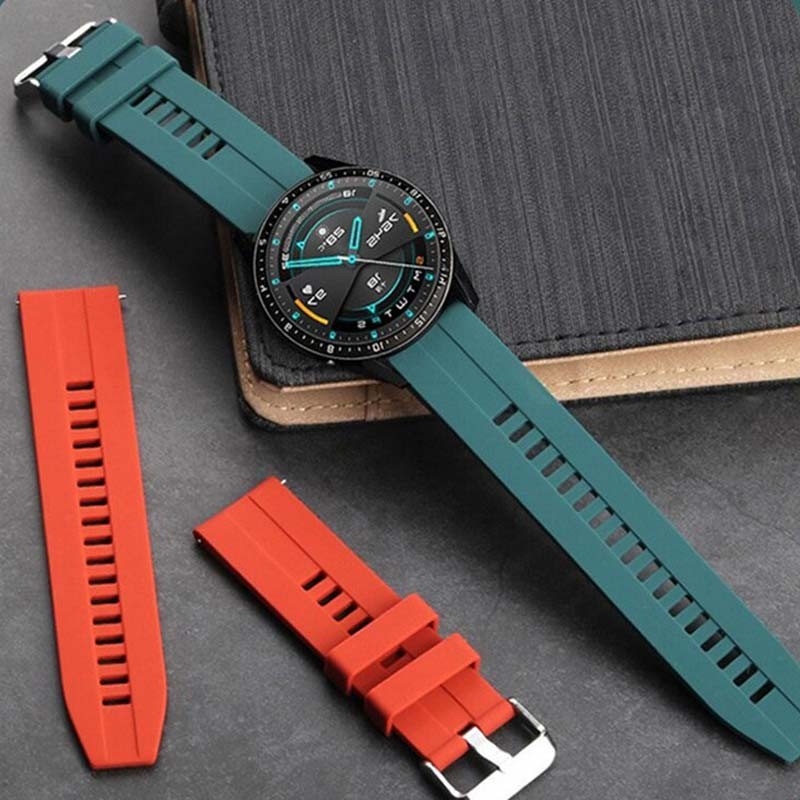 Bracelet Universel Silicone 22mm Rouge pour Smartwatch Xiaomi/Amazfit/Samsung/Huawei/Realme/Ticwatch - Ítem3