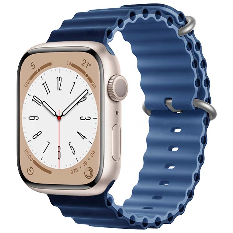 Correa Wave de silicona Azul Marino+Azul para Apple Watch 38/40/41mm - Ítem