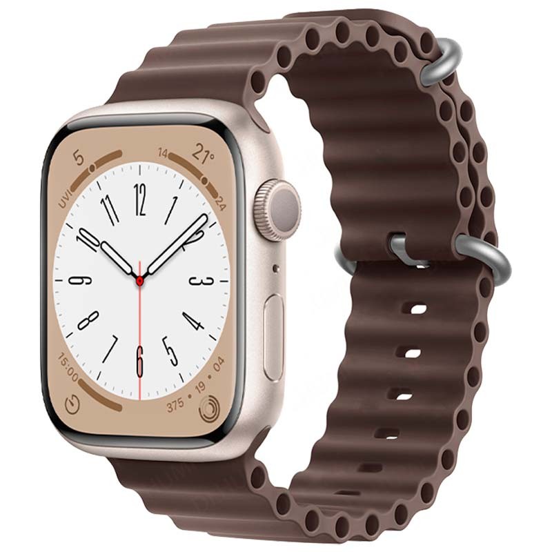 Correa Apple Watch 42/44/45/49mm Wave Marrón - Ítem