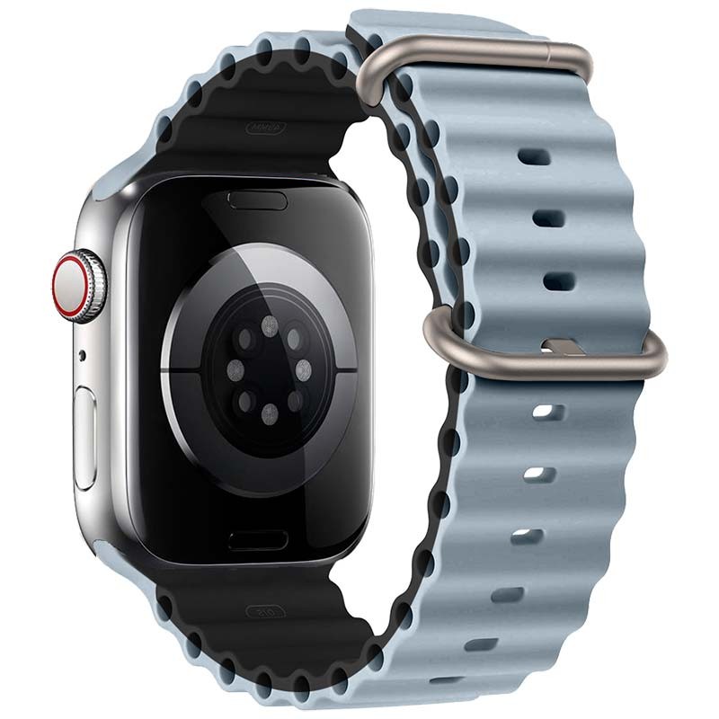 Correa Apple Watch 38/40/41mm Wave Obsidiana+Negro - Ítem1