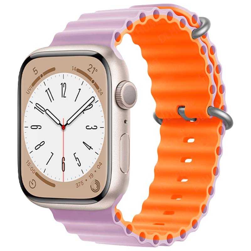 Bracelet Apple Watch 42/44/45/49mm Wave Violette+Orange - Ítem