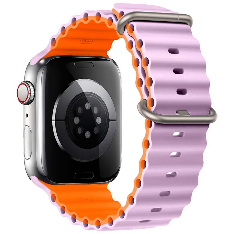 Bracelet Apple Watch 42/44/45/49mm Wave Violette+Orange - Ítem1