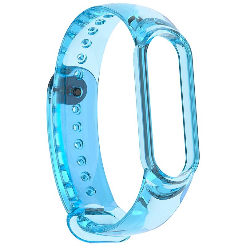Bracelet traslucide bleu avec fermeture à clip pour Xiaomi Mi Smart Band 6 - Ítem