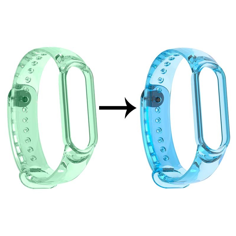 Bracelet traslucide bleu avec fermeture à clip pour Xiaomi Mi Smart Band 6 - Ítem1