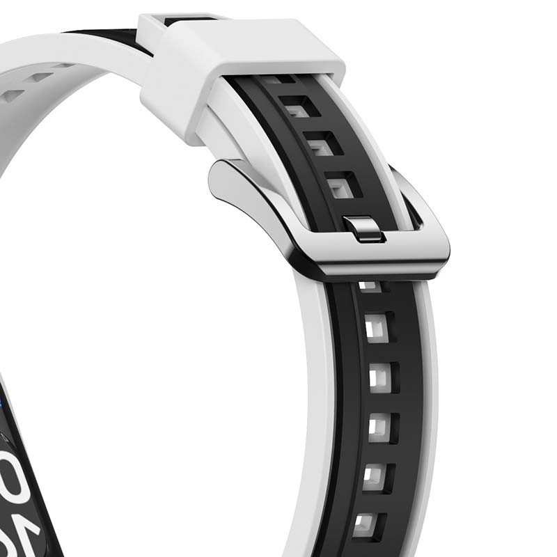 Pulseira Dual Color para Xiaomi Mi Smart Band 6 Branco+Preto - Item1