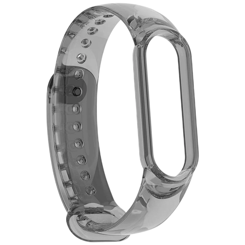 Pulseira traslúcida preta com fecho de clipe para Xiaomi Mi Smart Band 6 - Item