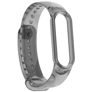 Pulseira traslúcida preta com fecho de clipe para Xiaomi Mi Smart Band 6