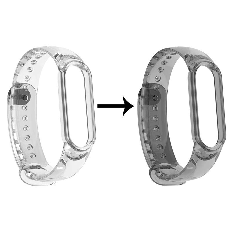Pulseira traslúcida preta com fecho de clipe para Xiaomi Mi Smart Band 6 - Item3