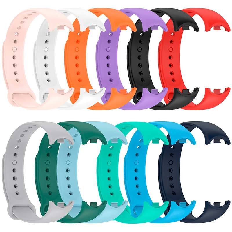 Bracelet en silicone compatible avec Xiaomi Smart Band 8 de couleur Gris - Ítem5