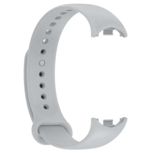 Pulseira de silicone compatível com Xiaomi Smart Band 8 na cor Cinzento