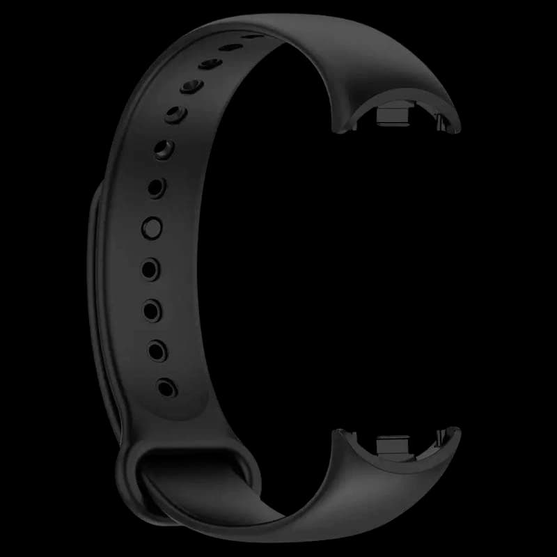 Correa de silicona compatible con Xiaomi Smart Band 8 en color Negro