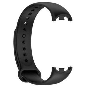 Pulseira de silicone compatível com Xiaomi Smart Band 8 na cor Preto