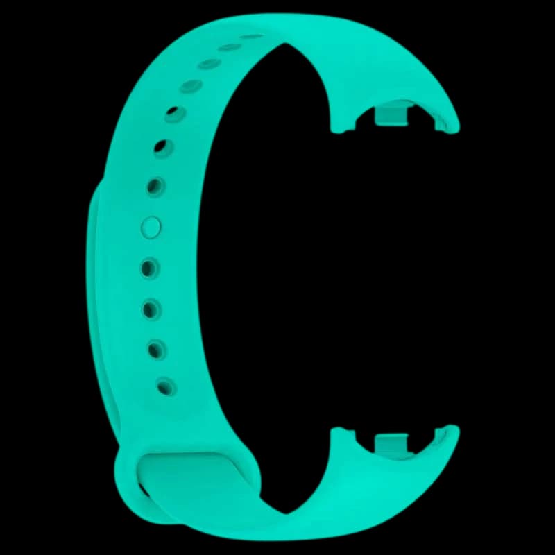 Pulseira de silicone compatível com Xiaomi Smart Band 8 na cor Turquesa