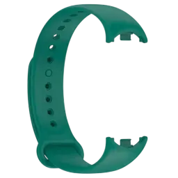 Pulseira de silicone compatível com Xiaomi Smart Band 8 na cor Verde Escuro