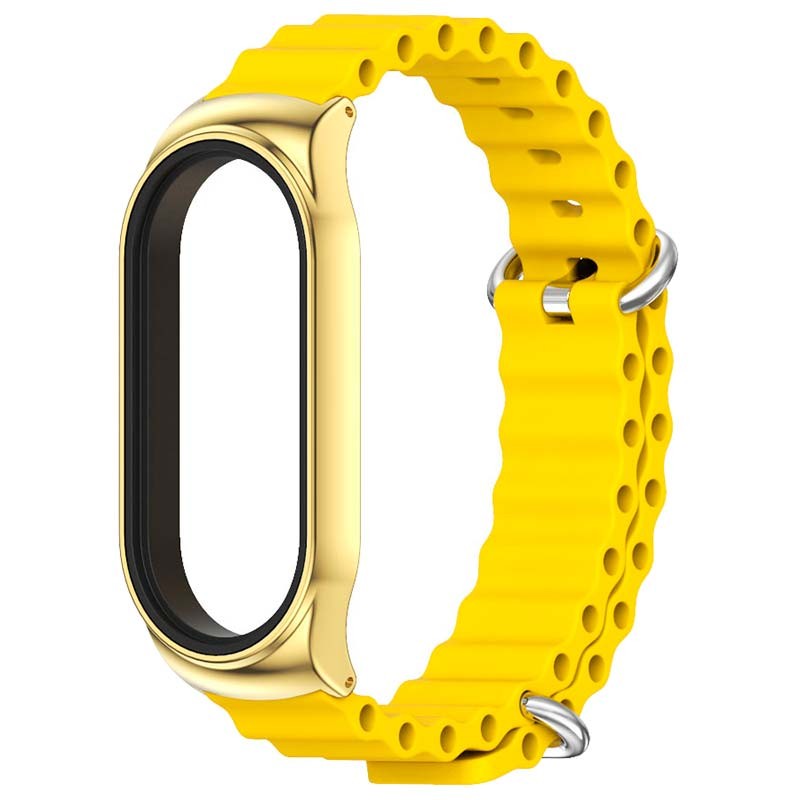 Correa Wave de silicona amarilla para Xiaomi Mi Smart Band 6 - Ítem