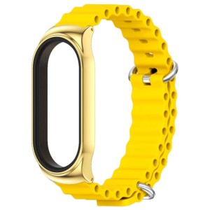 Pulseira Wave de silicone amarela para Xiaomi Smart Band 7