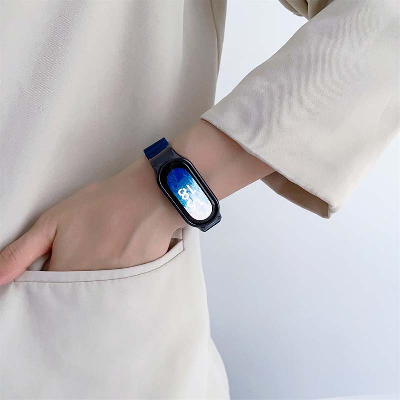 Bracelet Wave en silicone bleu pour Xiaomi Smart Band 7 - Ítem2
