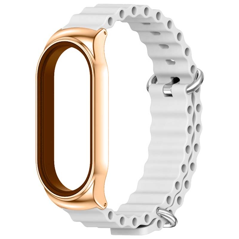 Correa Wave de silicona blanca para Xiaomi Mi Smart Band 6 - Ítem