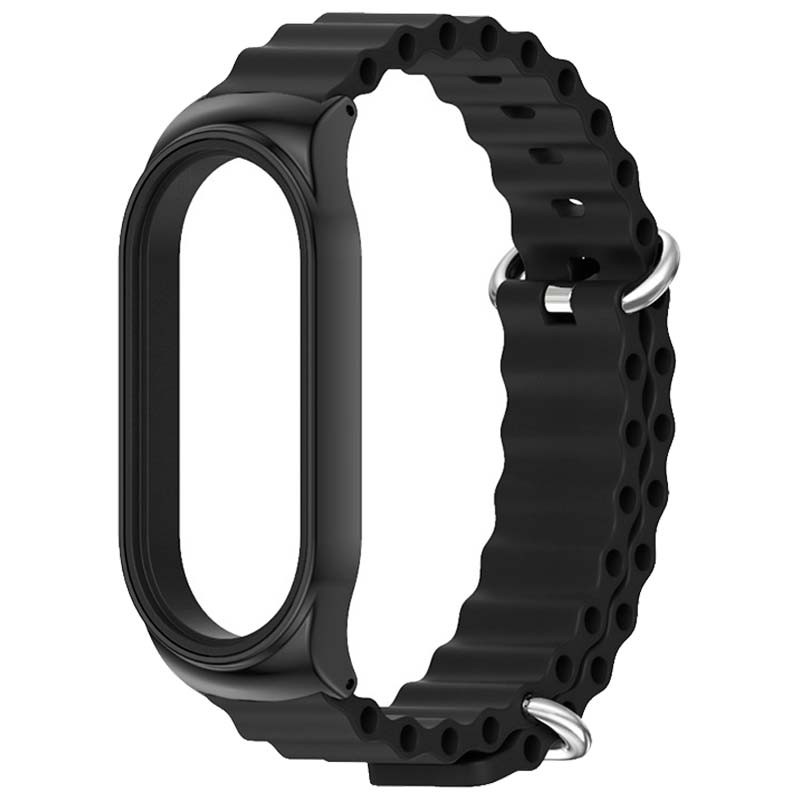 Bracelet Wave en silicone noir pour Xiaomi Mi Smart Band 6 - Ítem