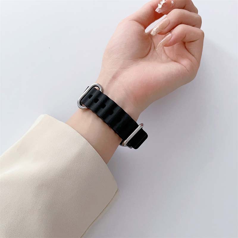 Bracelet Wave en silicone noir pour Xiaomi Mi Smart Band 6 - Ítem2