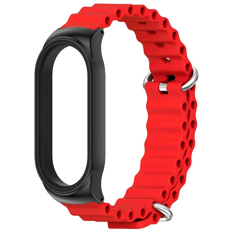 Correa Wave de silicona roja para Xiaomi Mi Smart Band 6 - Ítem