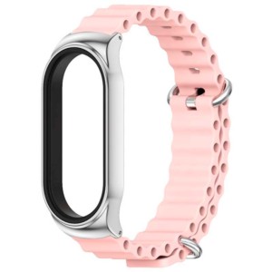 Pulseira Wave de silicone rosa para Xiaomi Smart Band 7