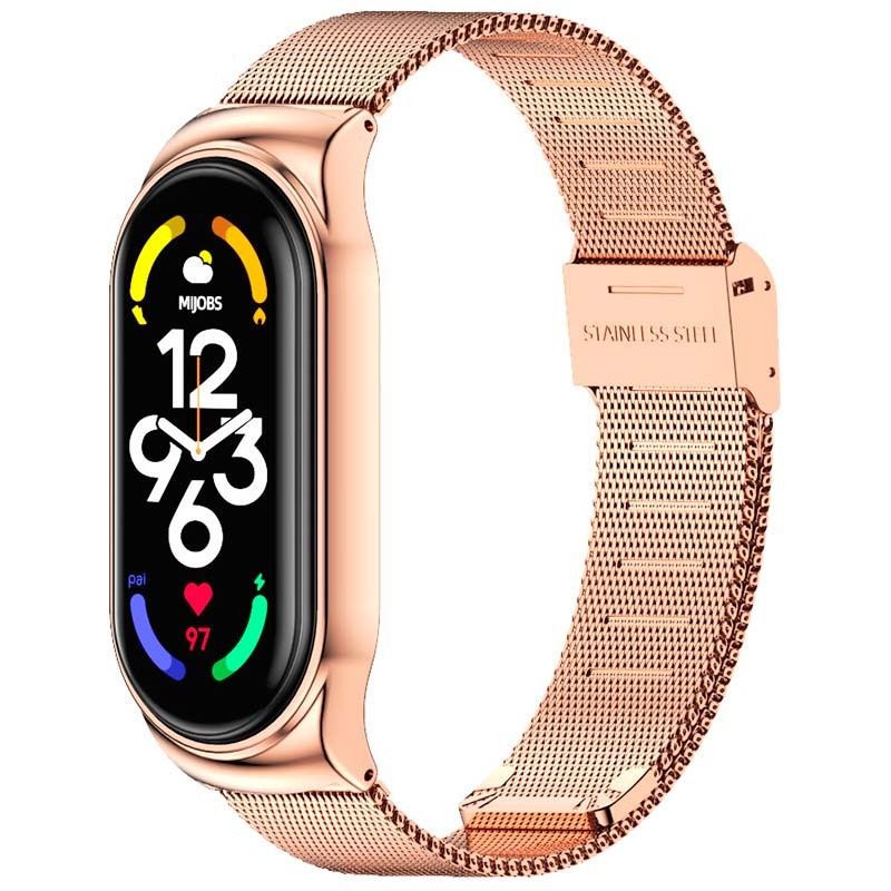 Correa Xiaomi Smart Band 7 Milanesa Clip Dorado Rosa - Ítem