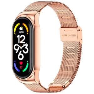 Correa Xiaomi Smart Band 7 Milanesa Clip Dorado Rosa