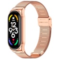 Bracelet milanais avec fermeture à clip compatible avec Xiaomi Smart Band 7 de couleur Or Rose - Ítem