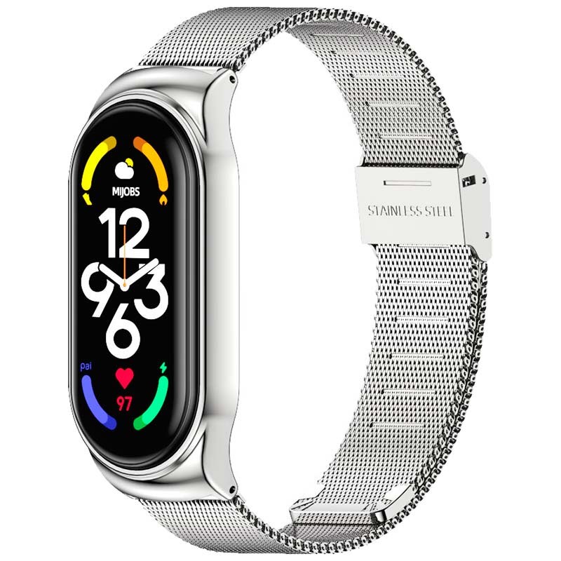 Correa milanesa Xiaomi Smart Band 8 (plata) 