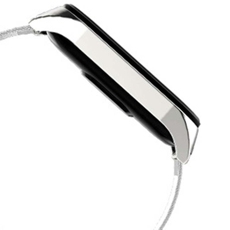 cuerpo de la Correa milanesa con cierre de clip compatible con Xiaomi Smart Band 7 en color Plata