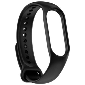 Bracelet en silicone compatible avec Xiaomi Smart Band 7 de couleur Noir