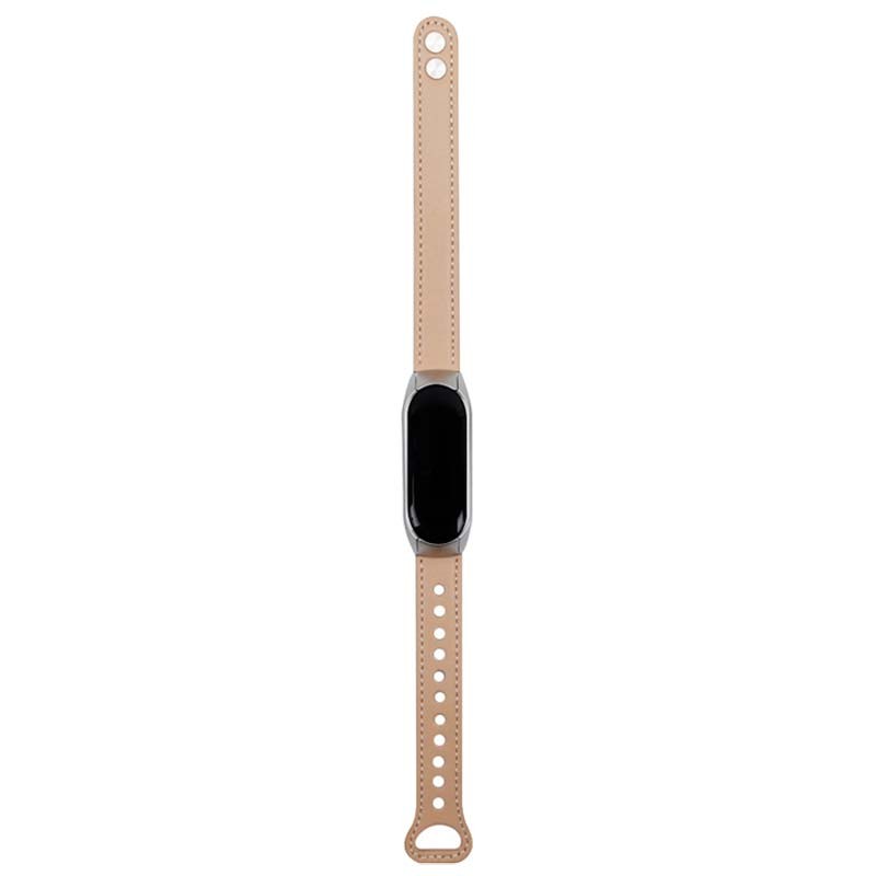 Correa de cuero caqui con cierre de clip para Xiaomi Mi Smart Band 6 - Ítem2