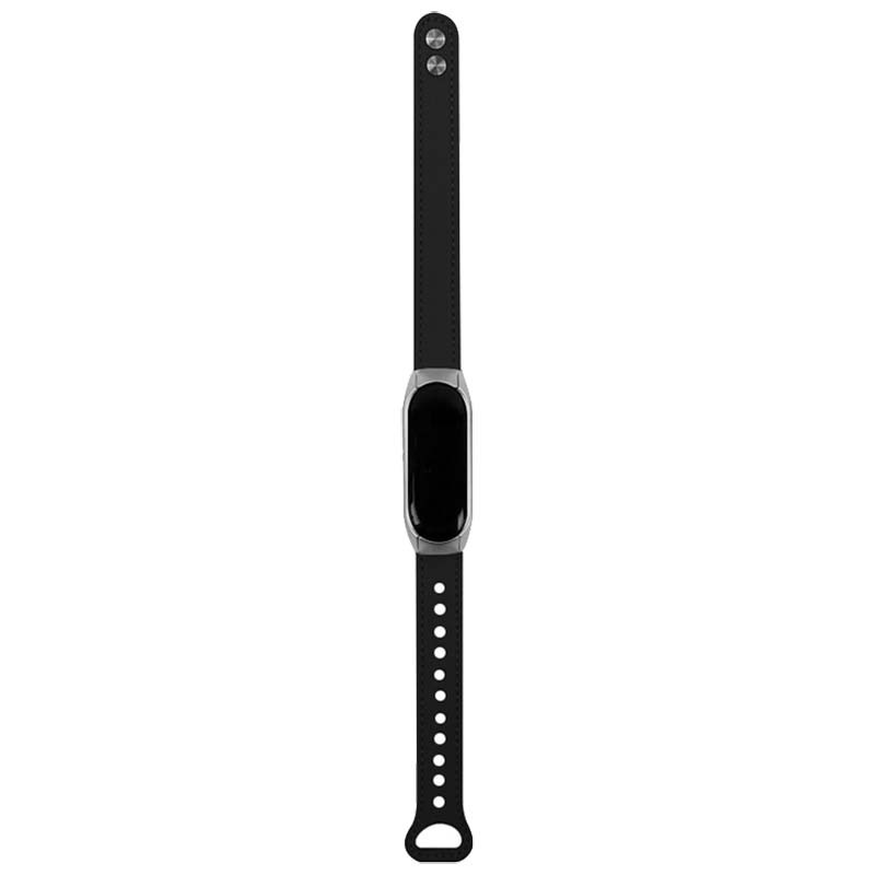 Correa de cuero negro con cierre de clip para Xiaomi Mi Smart Band 6 - Ítem2