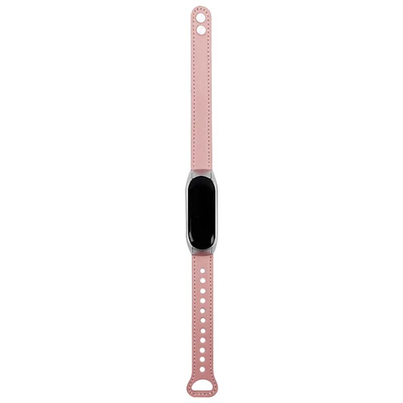 Correa de cuero rosa con cierre de clip para Xiaomi Mi Smart Band 6 - Ítem2