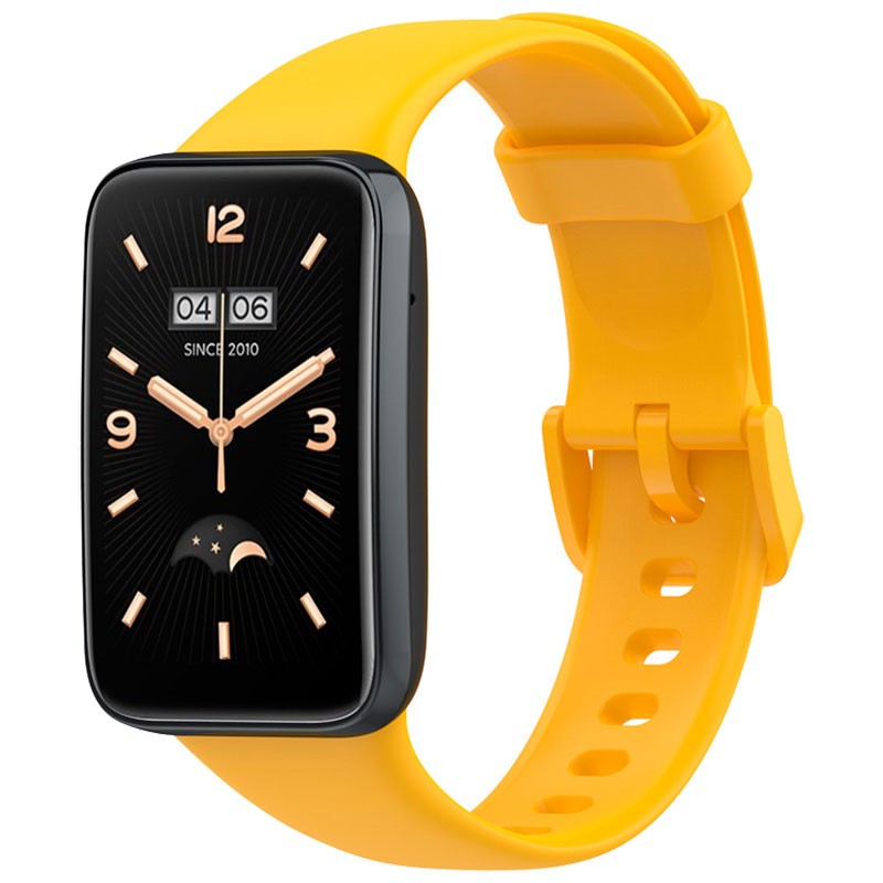 Pulseira de silicone compatível com Xiaomi Smart Band 7 Pro na cor Amarelo - Item