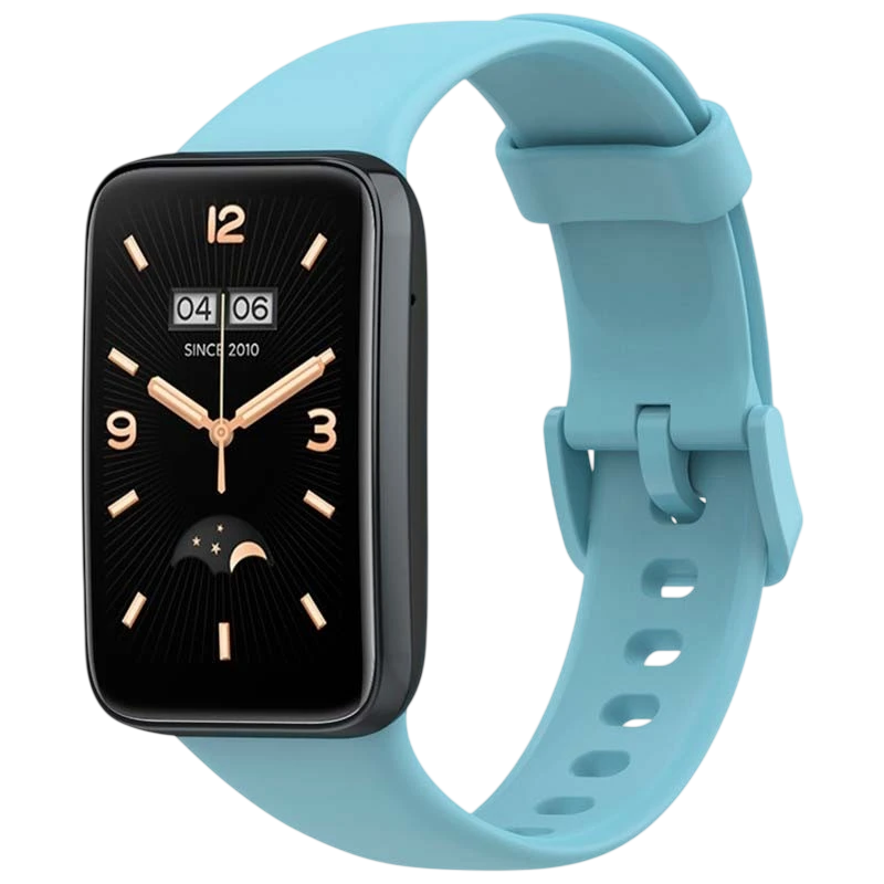 Pulseira de silicone compatível com Xiaomi Smart Band 7 Pro na cor Azul Claro - Item