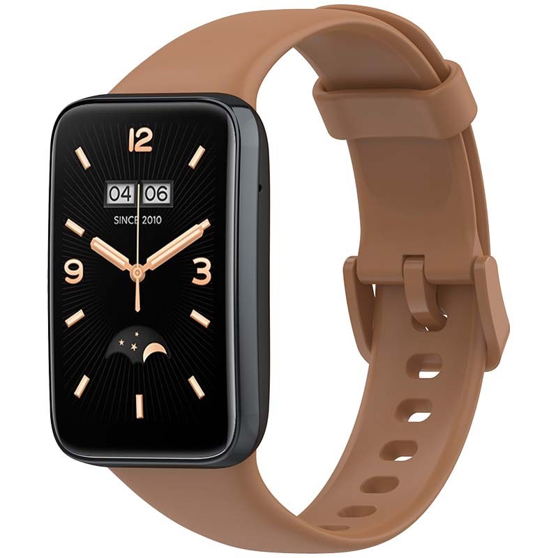 Pulseira de silicone compatível com Xiaomi Smart Band 7 Pro na cor Castanho - Item