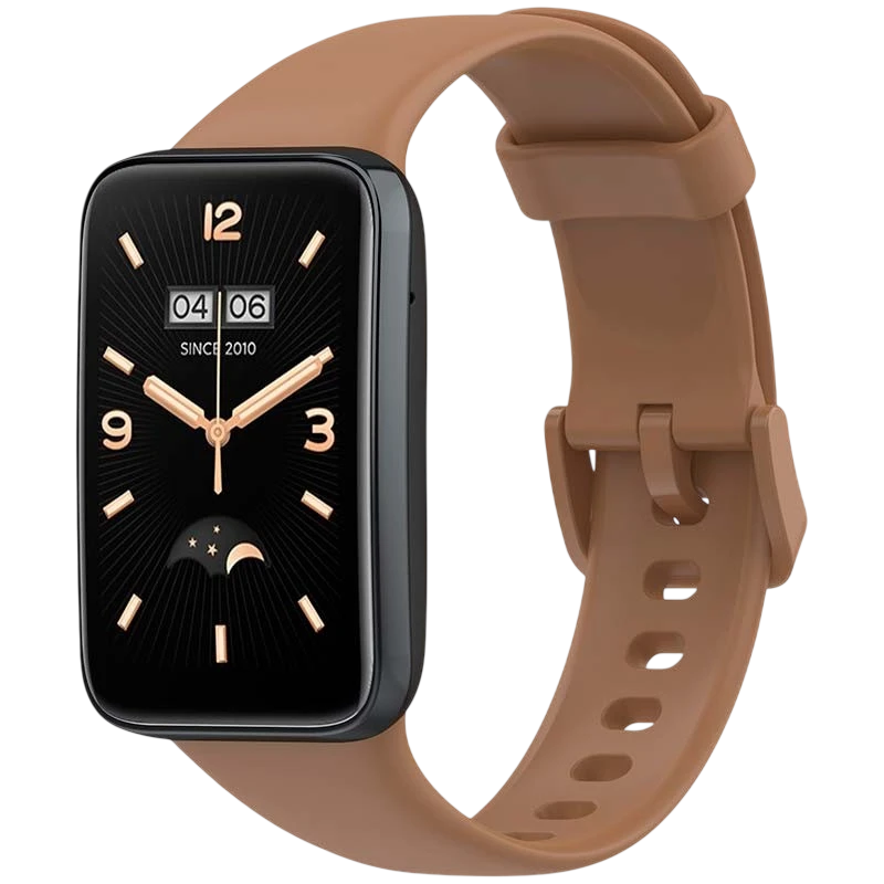 Pulseira de silicone compatível com Xiaomi Smart Band 7 Pro na cor Castanho - Item